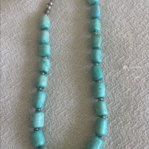 Necklace. Aqua stone like stones.